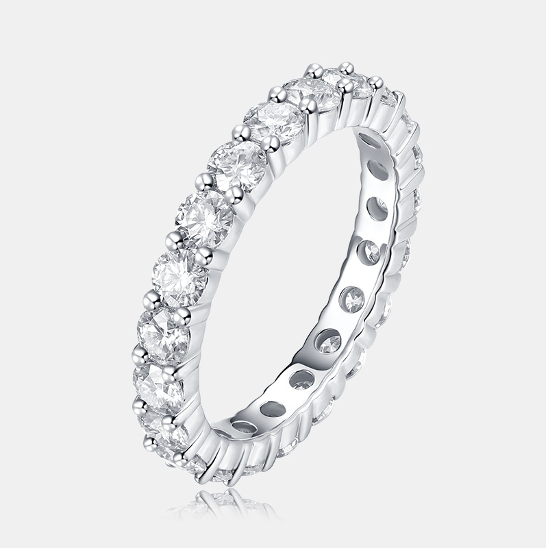 Couple's S925 Sterling Silver Moissanite Rings, Elegant Gift Box